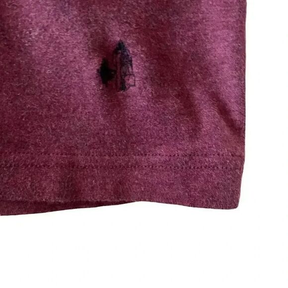 J Peterman  Trendy Burgundy Crewneck Cotton Soft Short Sleeves T-Shirt SZ L - Picture 6 of 15